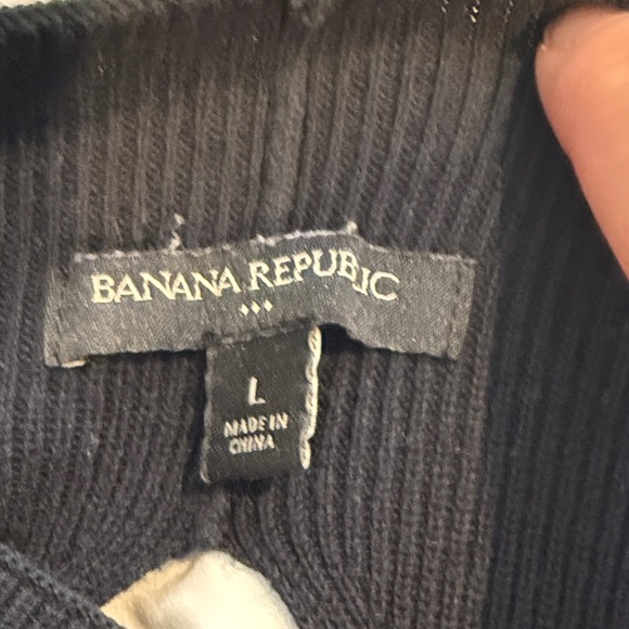 Banana Republic Factory Black Keyhole Sweater Sz L - Picture 4 of 4